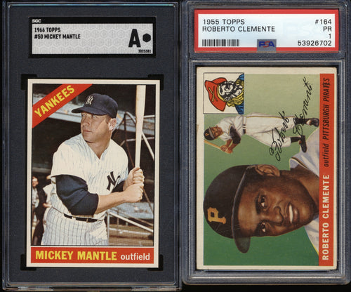 Mixer (100 spots) featuring '55 Clemente & '66 Mantle (LIMIT 5)
