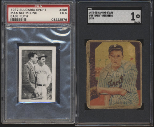 Pre-WWII Graded Mixer Break (100 spots) ~ featuring Babe Ruth & Hank Greenberg (Limit 4)