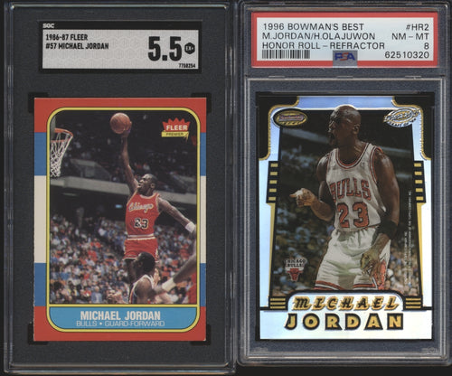 Michael Jordan Graded Mixer ~ (90 Spots) featuring '86 Fleer RC SGC 5.5
