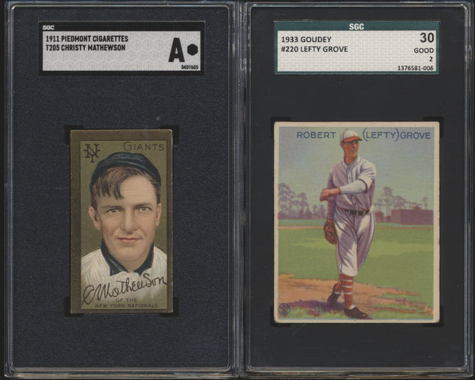 Pre-WWII Graded Mixer Break (150 spots) ~ featuring Christy Mathewson and Joe Dimaggio (Limit REMOVED)