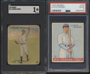Pre-WWII Graded Mixer Break (150 spots) ~ featuring Christy Mathewson and Joe Dimaggio (Limit REMOVED)