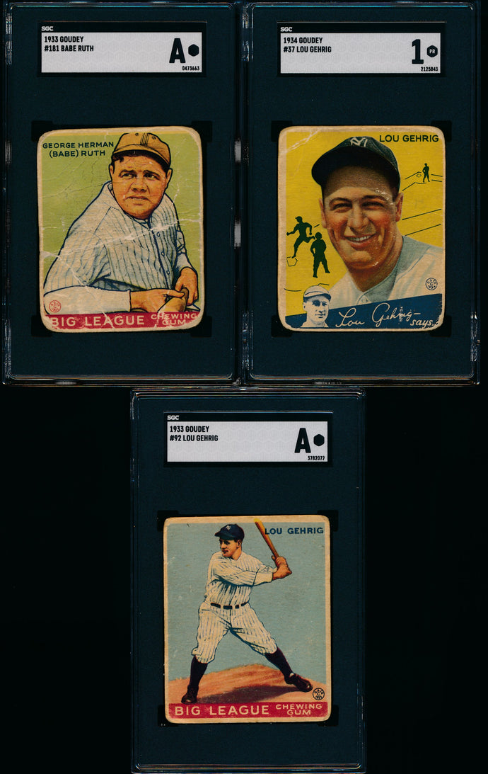 Pre-WWII Mega Mixer Break featuring Goudey Ruth and Gehrigs
