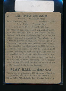 1939 Play Ball  2 Lee Grissom  Trimmed 10525