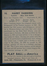 Load image into Gallery viewer, 1939 Play Ball  18 Harry Danning  Trimmed 10566