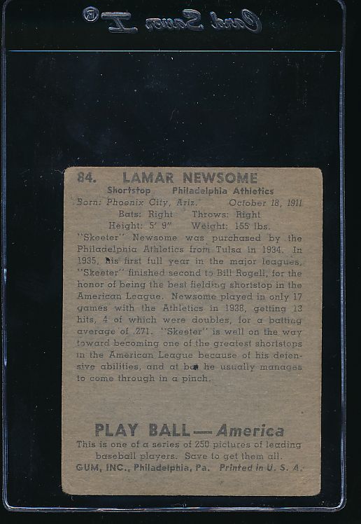 1939 Play Ball  84 Skeeter Newsom  G/VG 10728