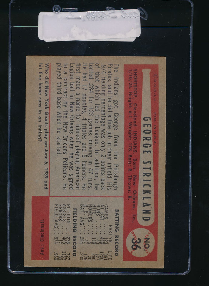1954 Bowman  36  George Strickland  EX-MT 11071