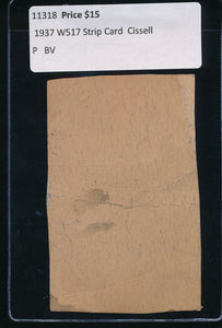 1937 W517 Strip Card   Chalmer Bill Cissell  P 11318