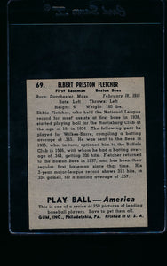 1939 Play Ball  69 Elbie Fletcher  Trimmed 11461