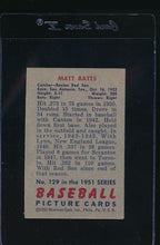 Load image into Gallery viewer, 1951 Bowman  129 Matt Batts  G 12078