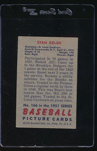1951 Bowman  166 Stan Rojek (ST) VG-EX (ST) 12113