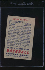 1951 Bowman  199 Sheldon Jones  VG-EX 12119