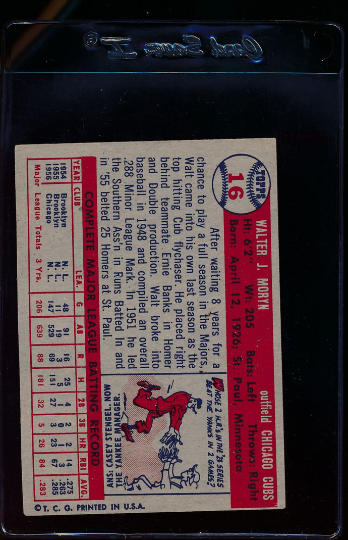 1957 Topps  16 Walt Moryn  EX 12194