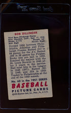 Load image into Gallery viewer, 1951 Bowman  63 Bob Dillinger   VG 12301