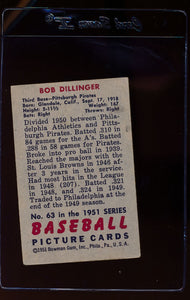1951 Bowman  63 Bob Dillinger   VG 12301