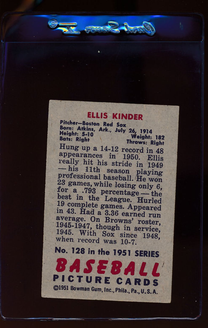 1951 Bowman  128 Ellis Kinder   G/VG 12312