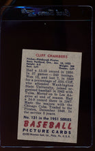 Load image into Gallery viewer, 1951 Bowman  131 Cliff Chambers   EX-MT 12315