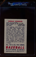 Load image into Gallery viewer, 1951 Bowman  144 Herman Wehmeier   EX-MT 12318