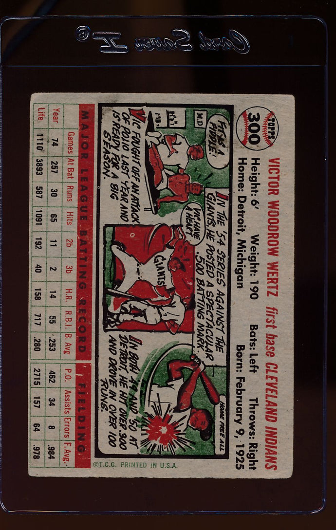 1956 Topps  300 Vic Wertz  VG 12350