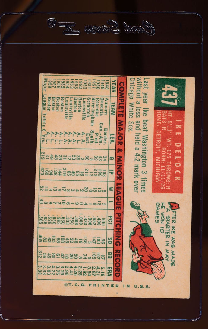 1959 Topps  437 Ike Delock  VG 12424