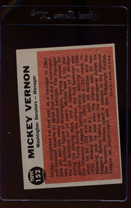 1962 Topps  152 Mickey Vernon MG  VG-EX 12514