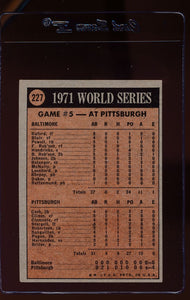 1972 Topps  224 World Series Game 2/Dave Johnson/Mark Belanger  EX-MT 12570