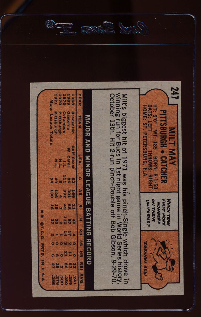 1972 Topps  244 Steve Braun RC  VG-EX 12574