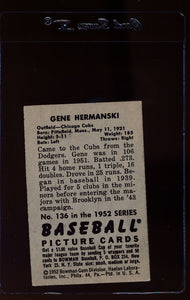 1952 Bowman  136 Gene Hermanski  EX 12650