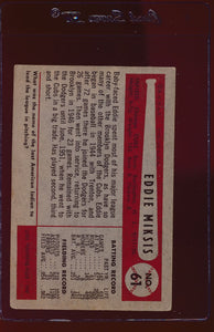 1954 Bowman  61A Eddie Miksis/.954/.962 Fielding Avg.  G 12725