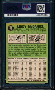 1967 Topps  46 Lindy McDaniel  PSA 7 NM 13611