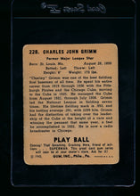 Load image into Gallery viewer, 1940 Play Ball  228 Charlie Grimm  VG 13686