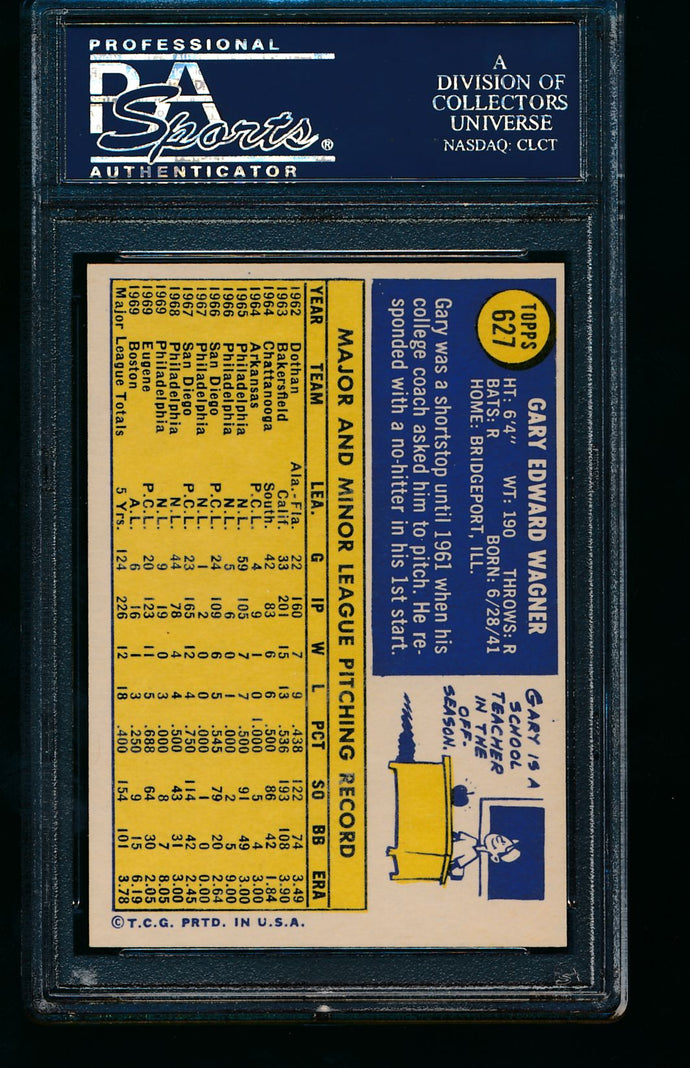 1970 Topps  627 Gary Wagner  PSA 7 NM 13750