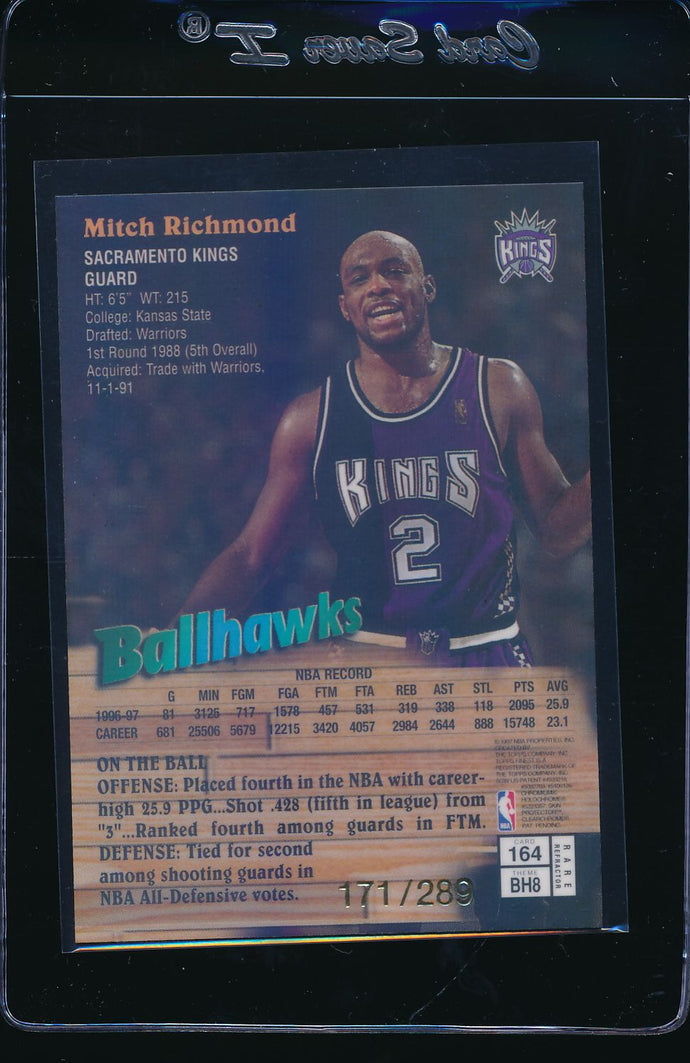 1997-98 Topps Finest Gold Refractors /289  Mitch Richmond   14688