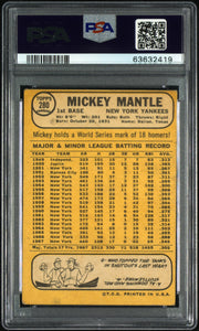 1968 topps #280 mickey mantle psa 4