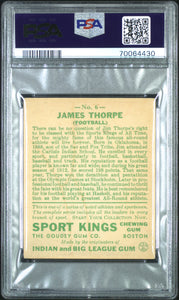 1933 Goudey Sport Kings 6 Jim Thorpe Psa 4.5 Vgex+