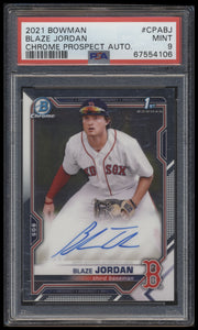 2021 Bowman Chrome Prospect Auto  #cpabj Blaze Jordan  Psa 9 Mint