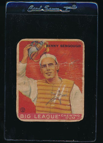 Scan of 1933 Goudey 1 Benny Bengough P (MK)