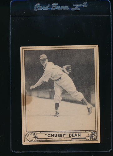 Scan of 1940 Play Ball 193 Chubby Dean RC  VG-EX (ST)