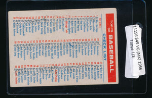 Scan of 1956 Topps CL1 Checklist 1/3 VG (MK)