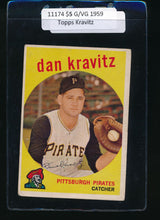 Load image into Gallery viewer, Scan of 1959 Topps 536 Danny Kravitz G/VG