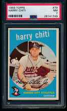 Load image into Gallery viewer, Scan of 1959 Topps 79 Harry Chiti PSA 7 NM