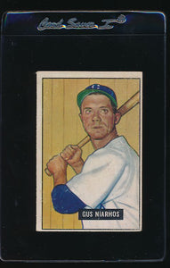 Scan of 1951 Bowman 124 Gus Niarhos VG