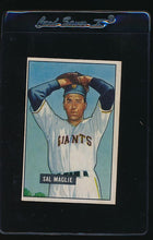 Load image into Gallery viewer, Scan of 1951 Bowman 127 Sal Maglie EX