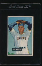 Load image into Gallery viewer, Scan of 1951 Bowman 127 Sal Maglie VG-EX