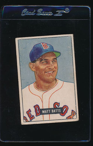 Scan of 1951 Bowman 129 Matt Batts G