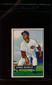 Scan of 1951 Bowman 144 Herman Wehmeier  EX-MT