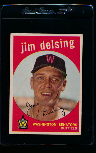 Scan of 1959 Topps 386 Jim Delsing VG-EX