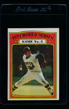 Load image into Gallery viewer, Scan of 1972 Topps 224 World Series Game 2/Dave Johnson/Mark Belanger EX-MT