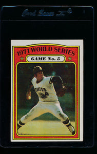 Scan of 1972 Topps 224 World Series Game 2/Dave Johnson/Mark Belanger EX-MT