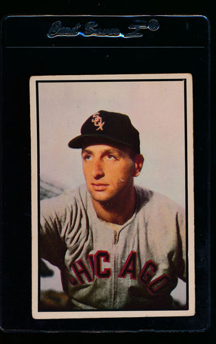 Scan of 1953 Bowman 75 Saul Rogovin VG-EX