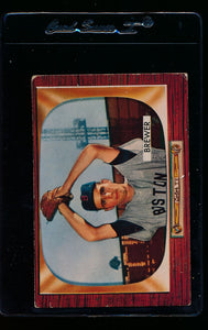 Scan of 1955 Bowman 178 Tom Brewer RC G